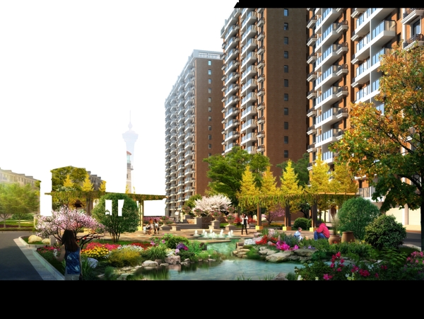 房地長園林效果圖