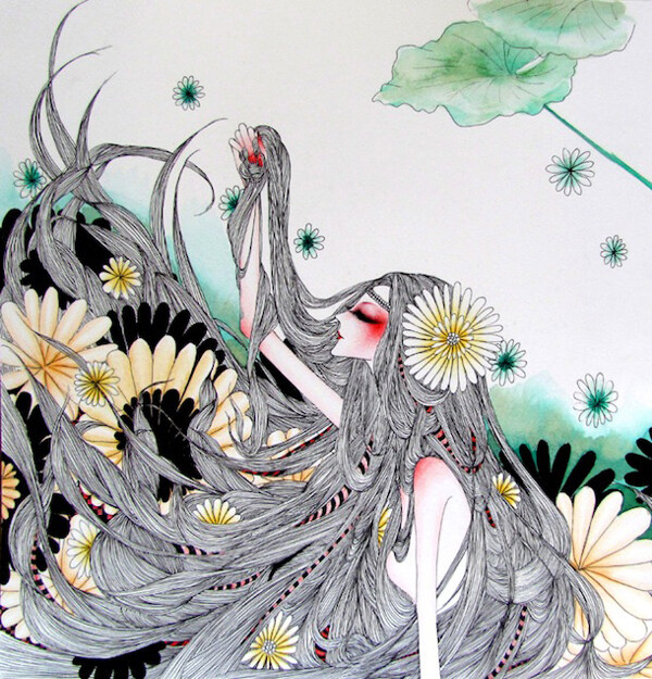 位圖插畫時尚插畫人物插畫藝術(shù)效果免費素材