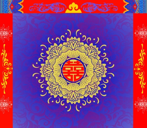 復古婚慶背景墻