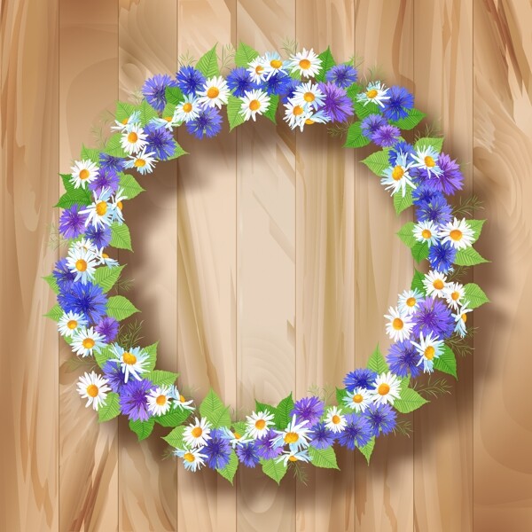 紫色花朵花環(huán)