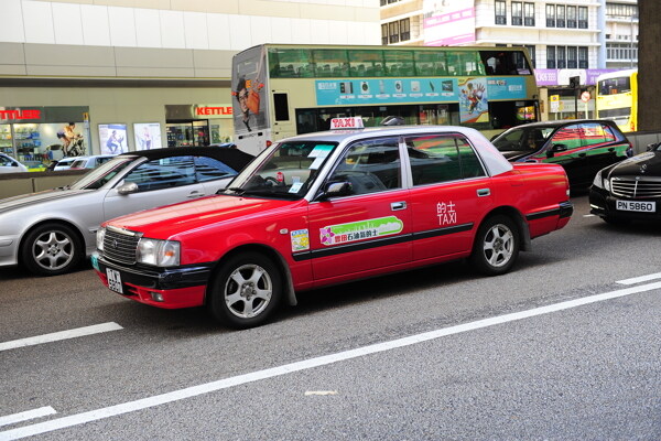 香港街景出租车香港交通