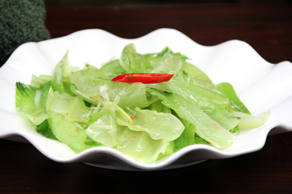 蔥油撈生菜梗