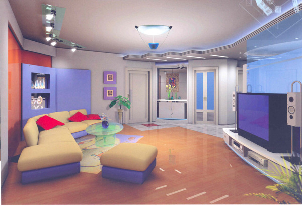 室內(nèi)客廳3D模型