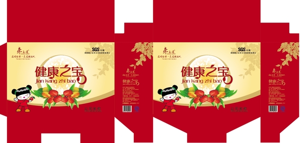 棗之禮禮盒包裝展開(kāi)圖圖片