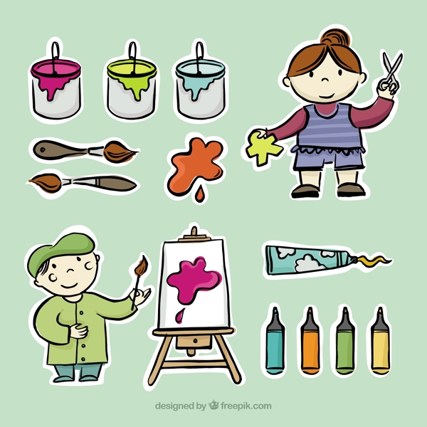 小画家素描与绘画工具