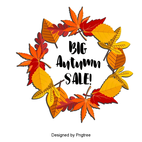 简单的手绘秋季促销设计