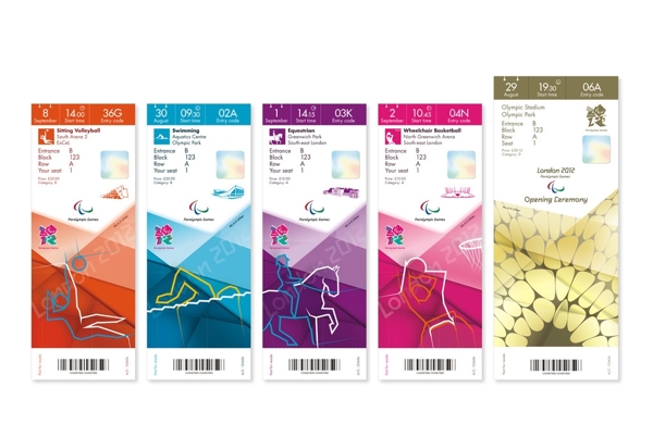 2012年伦敦残奥会门票图片