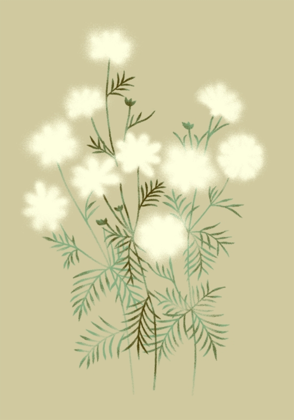 水墨花紋圖案2