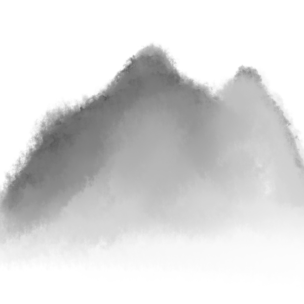 原創(chuàng)手繪水墨風(fēng)景可商用元素山