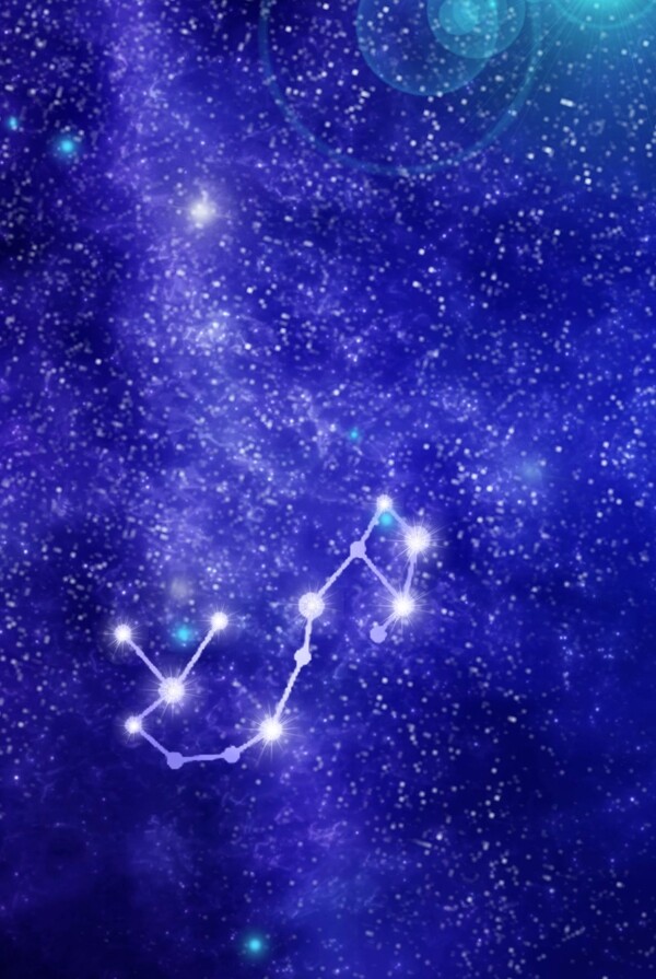 简约梦幻十二星座之天蝎座星空背景