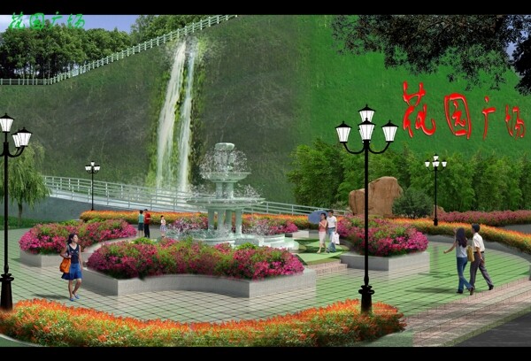 小區(qū)環(huán)境綠化效果圖圖片