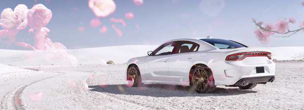汽車唯美雪景背景banner