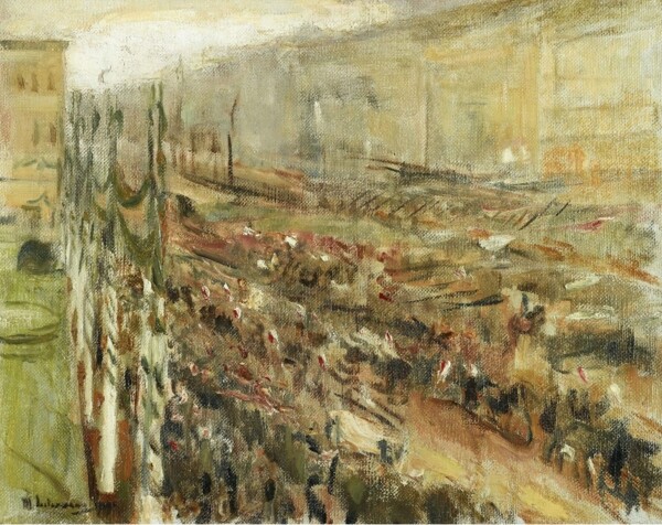 MaxLiebermannEntranceoftheTroopsintoPariserPlatz1918畫家風(fēng)景畫靜物油畫建筑油畫裝飾畫