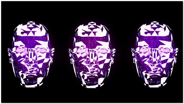 紫色面具酷炫动态视频素材