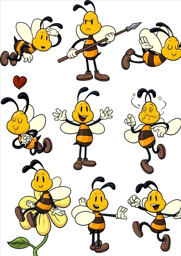 矢量小蜜蜂