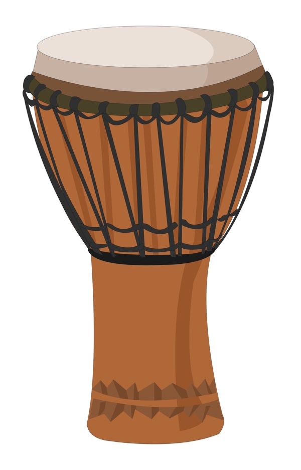 手绘音乐器材非洲鼓插画