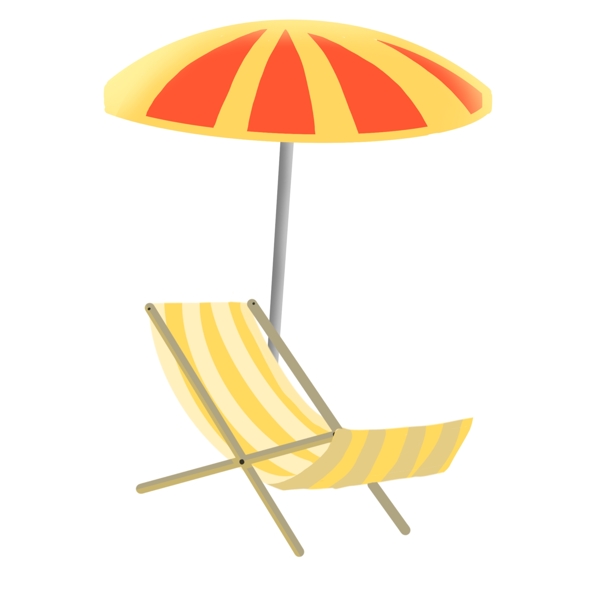 太阳伞红色红色躺椅