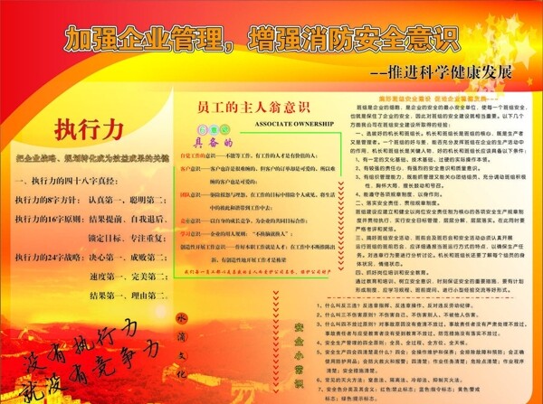 企業(yè)執(zhí)行力宣傳欄圖片