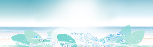 海邊唯美水珠banner