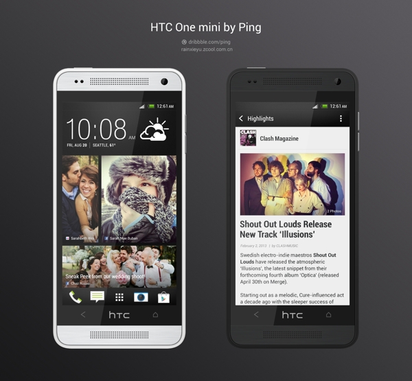 HTC智能手机设计PSD分层素材