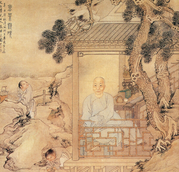 松樹水墨畫