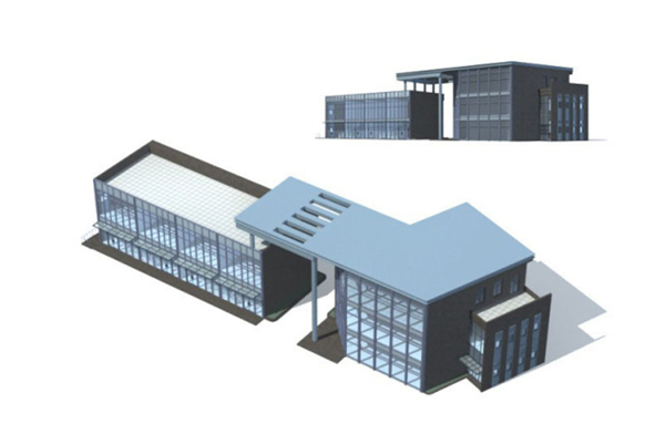 MAX异形多层公建建筑3D模型
