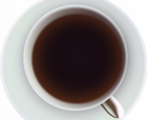 在一杯咖啡或茶矢量圖像