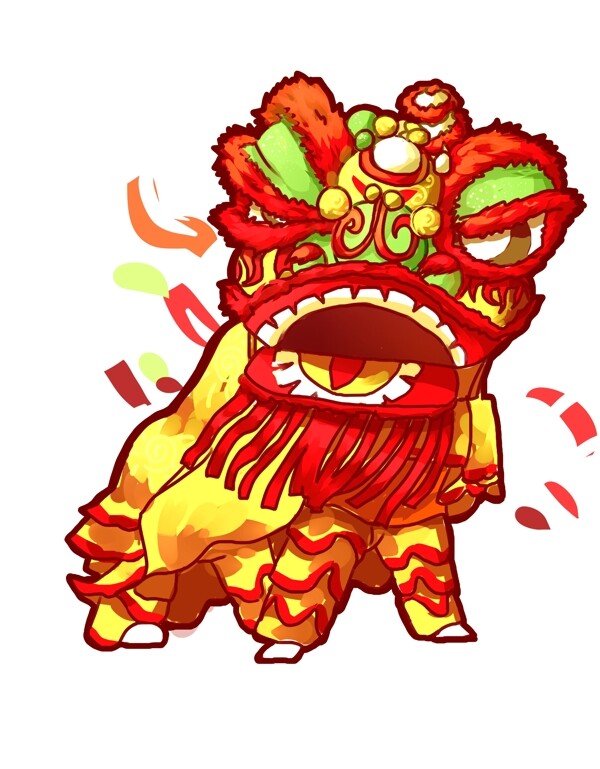 喜慶新年春節(jié)舞獅