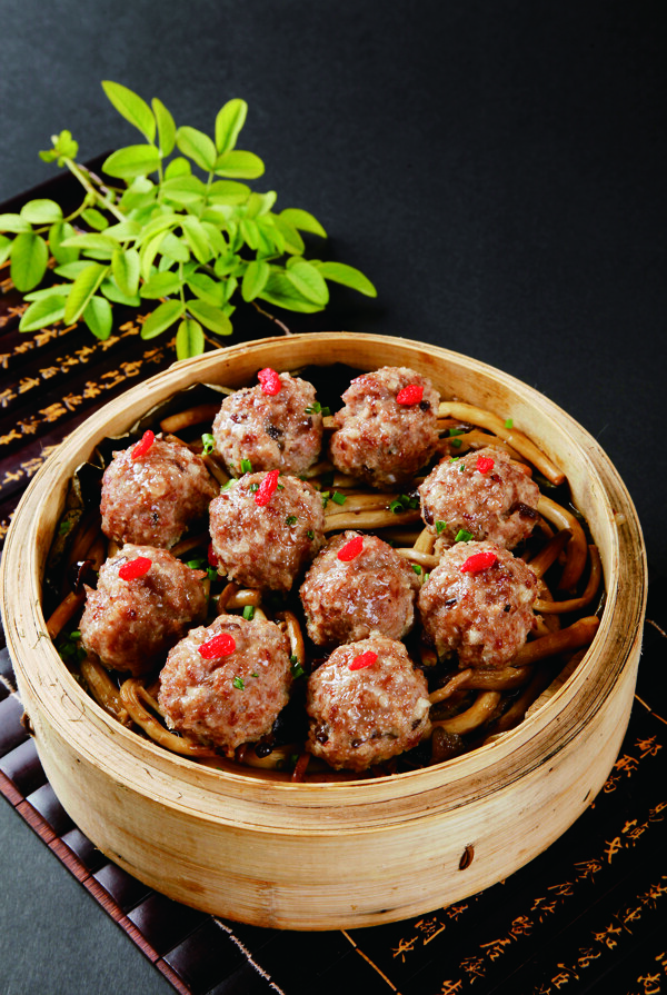 茶樹菇蒸肉丸圖片