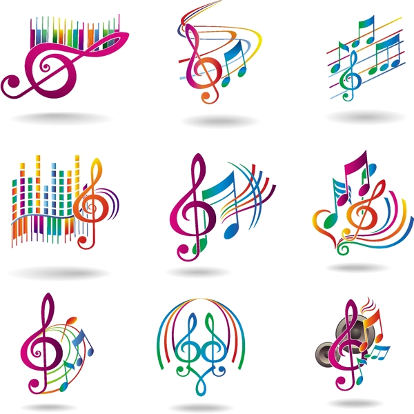 音乐行业icon设计矢量素材