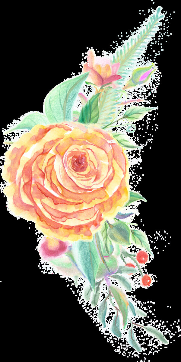 精黃花蕊透明裝飾素材
