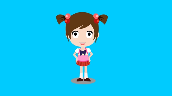 卡通小女孩