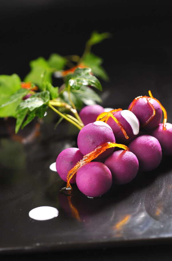 金桔紫薯球图片
