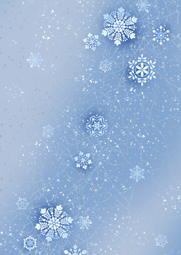 日式花纹浅蓝雪花底纹图片