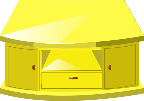 黄色生活用品柜子