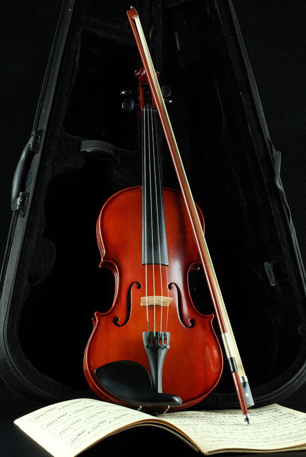 小提琴与乐章素材图片
