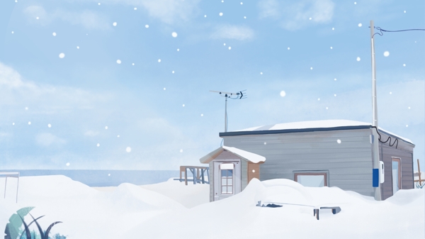日本北海道旅游看雪景小清新风格