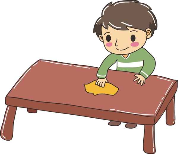 儿童卡通系列擦桌子
