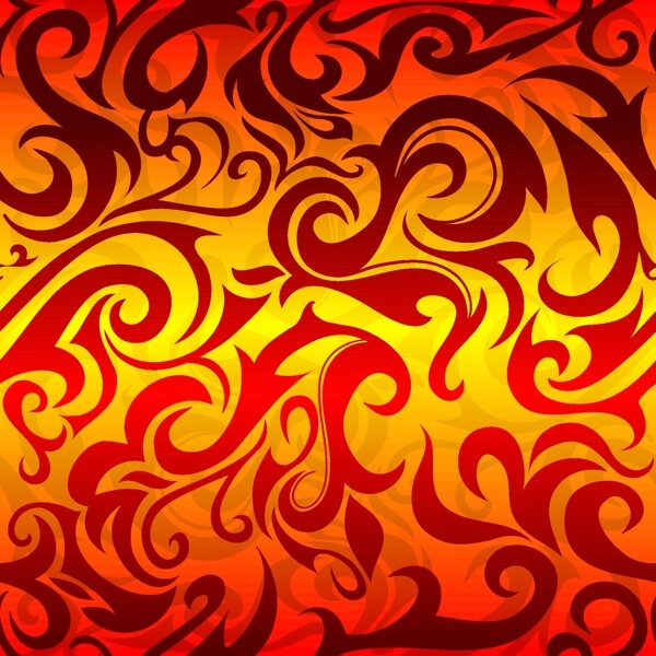 矢量火焰紋樣素材