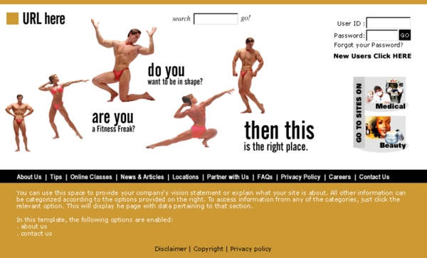 欧美健美运动机构网站模板