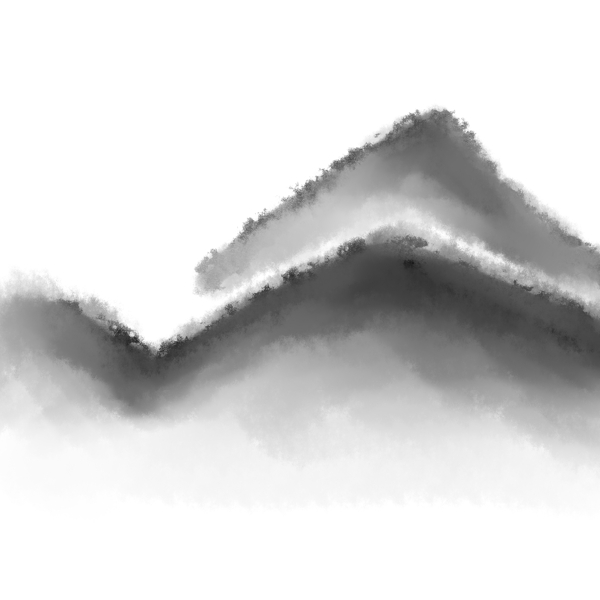原創(chuàng)手繪水墨風(fēng)景可商用元素山