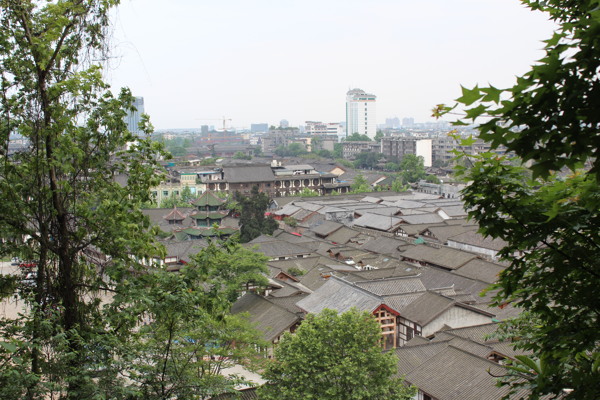 鳥瞰都江堰圖片