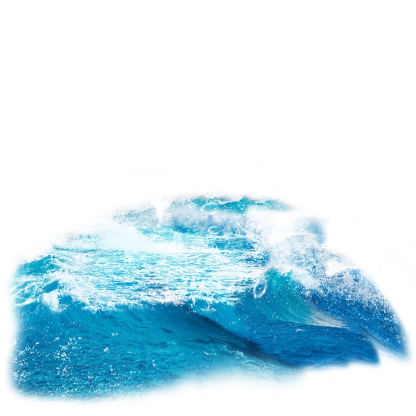 蓝色大海海浪海波元素