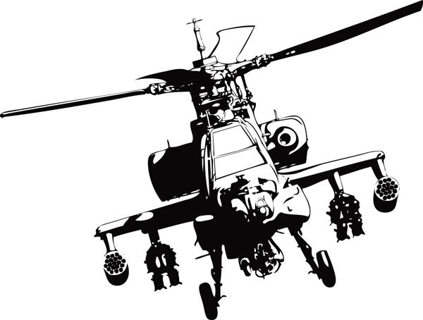 阿帕奇直升机酷矢量素材