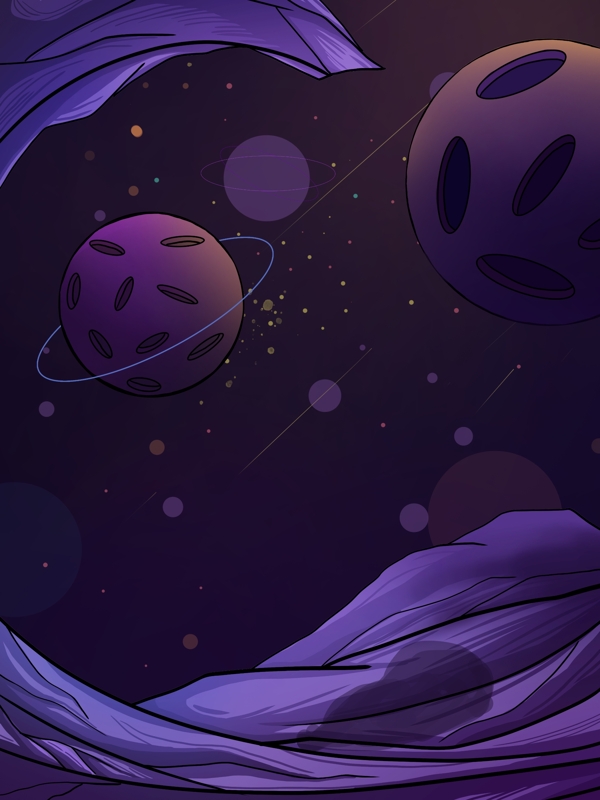 紫色太空宇宙背景设计