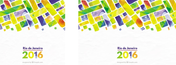 水彩抽象里约热内卢奥运会背景矢量图