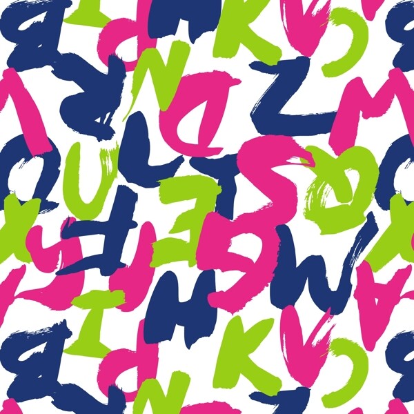 字母印花