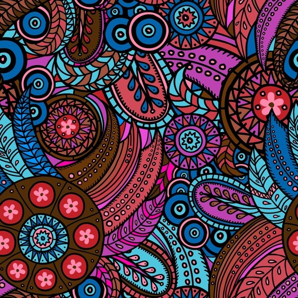 無縫花紋圖片