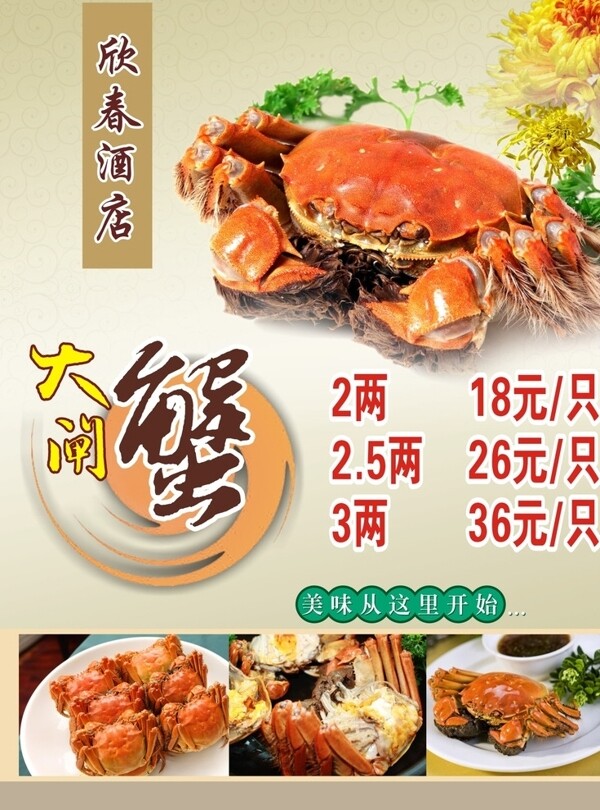 螃蟹促销活动海报