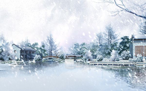 雪景白色